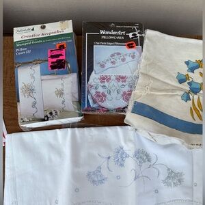 Creative Keepsakes Embroidered Pillowcase Kits New In packages 6 pillow cases